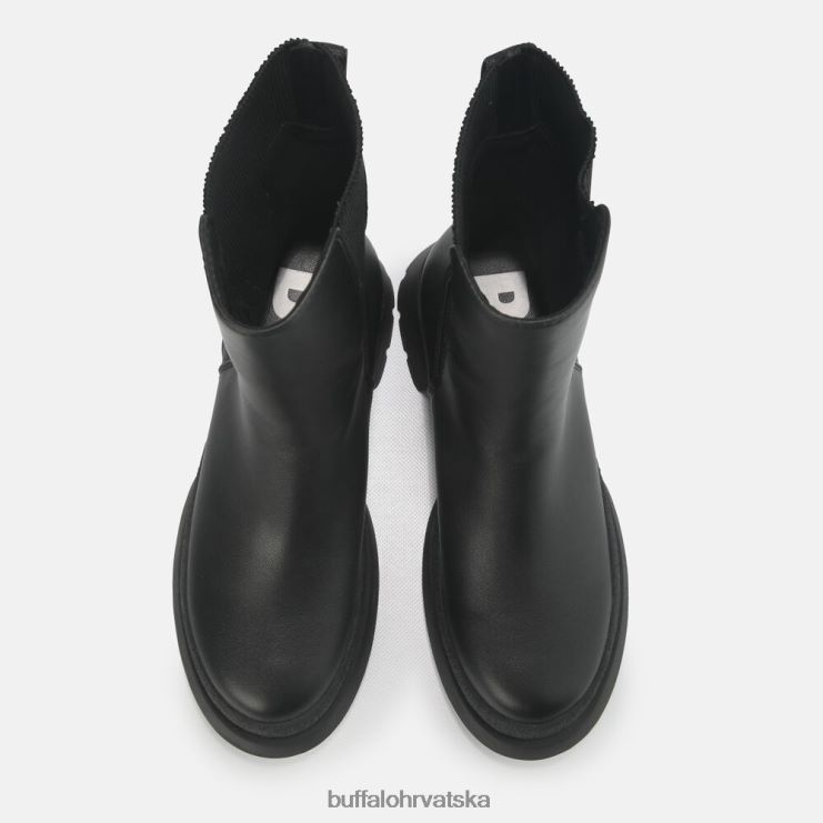 crno Buffalo shari bootie ravne veganske |čizme TDD6T639